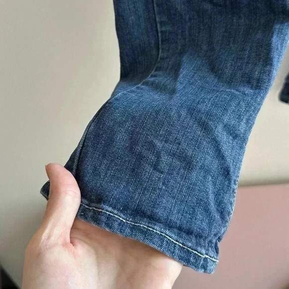 PAIGE Hoxton Crop Rollup Skinny Jeans, Dark Indigo, Size 29 - Picture 6 of 16